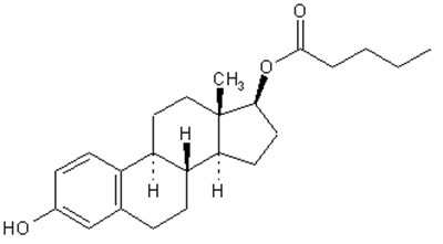 Image Of Estradiol Valerate Chemical Structure (Estradiol Valerate)